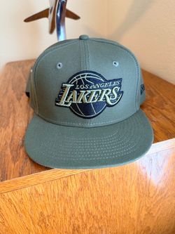 New Era LA Lakers Snapback Hat Olive Green