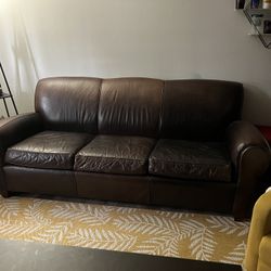Leather Sofa Brown 