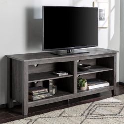 New Gray TV Stand with Open Concept 