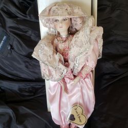 J&J Design Pink Porcelain 17 " in box. Excellent condition!