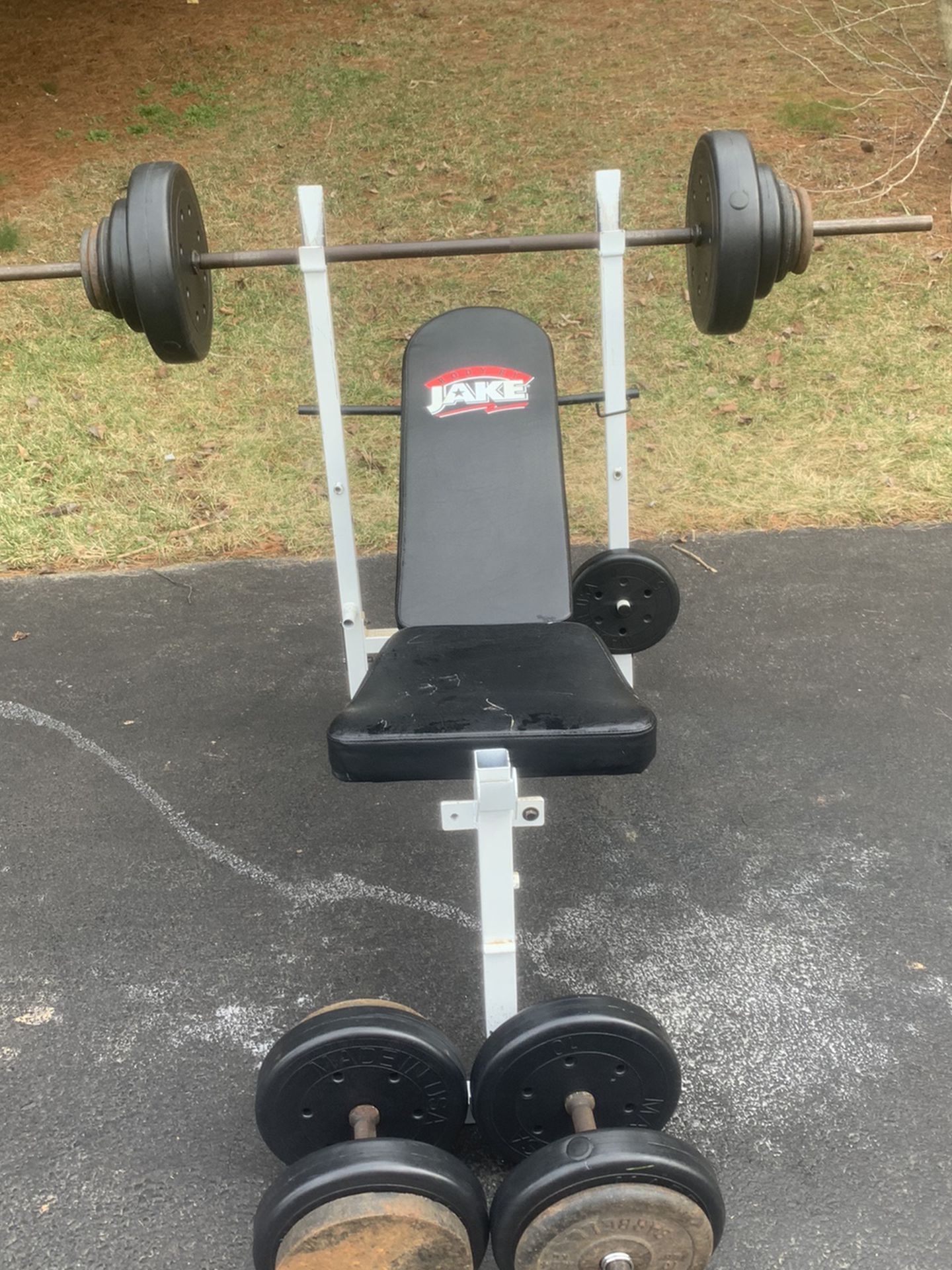 Bench Bar 150lbs In Weight Adjustable Dumbbells