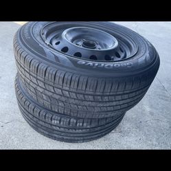 2 X 215/60r16 5x114.3 5x4.5 Stock Altima Sentra Tacoma Ranger Wheels Rims Good 80% Treads Tires