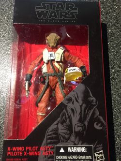 X-Wing Pilot Asty 6 inch action figure Star Wars: The Force Awakens Black Series fig 14