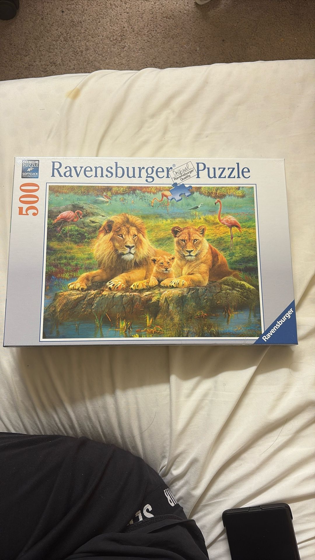 Ravensburger 500 Piece Puzzle – Brand New, Sealed. Beautiful lion family design. High-quality puzzle pieces, perfect for kids and adults.