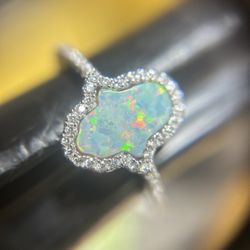 Silver Opal Ring
