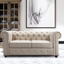 Rosevera Grier Couch Indoor, Loveseat, Sofa Living Room, Chaise Lounges, Teenagers Bedroom Chairs, Standard, Beige 2SEAT