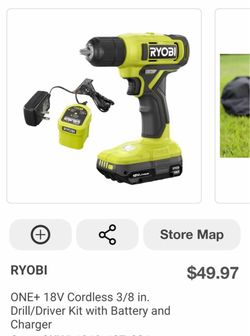 ONE+ 18V Cordless 3/8 in. Drill/Driver Kit with Battery and Charger