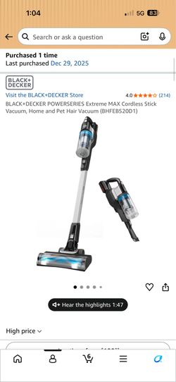 BLACK+DECKER PowerSeries Extreme MAX Cordless Vacuum – Great for Pet Hair