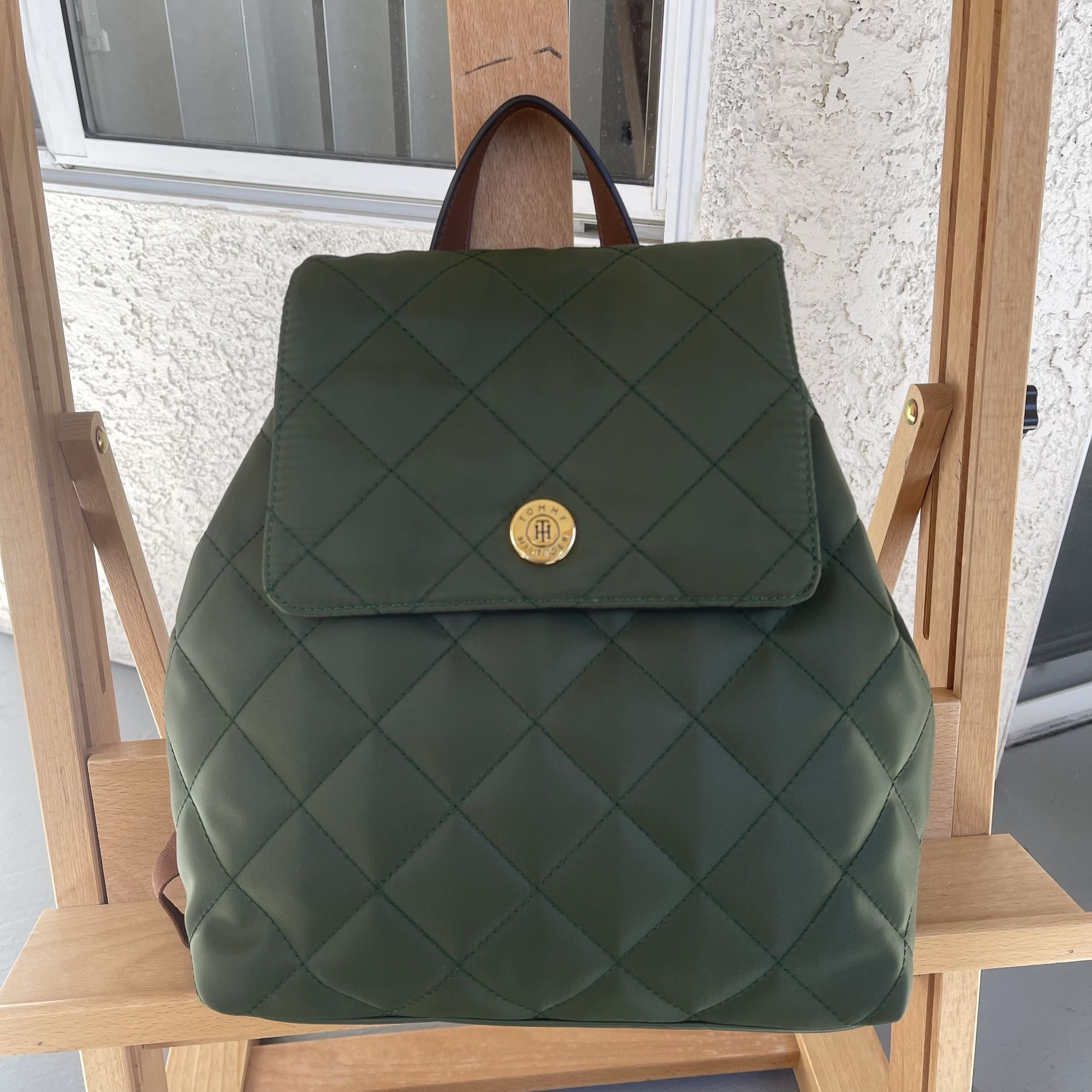 NEW Tommy Hilfiger Backpack Olive Green Light Weight Medium Band new with tags. I have high standards when it comes to bags, and this backpack check