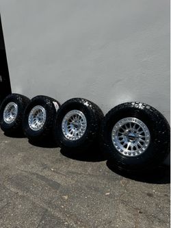 KMC KM552 IMS 6x5.5 17" Machined Wheels With New 35” Toyo Open Country AT3 All-Terrain Tires