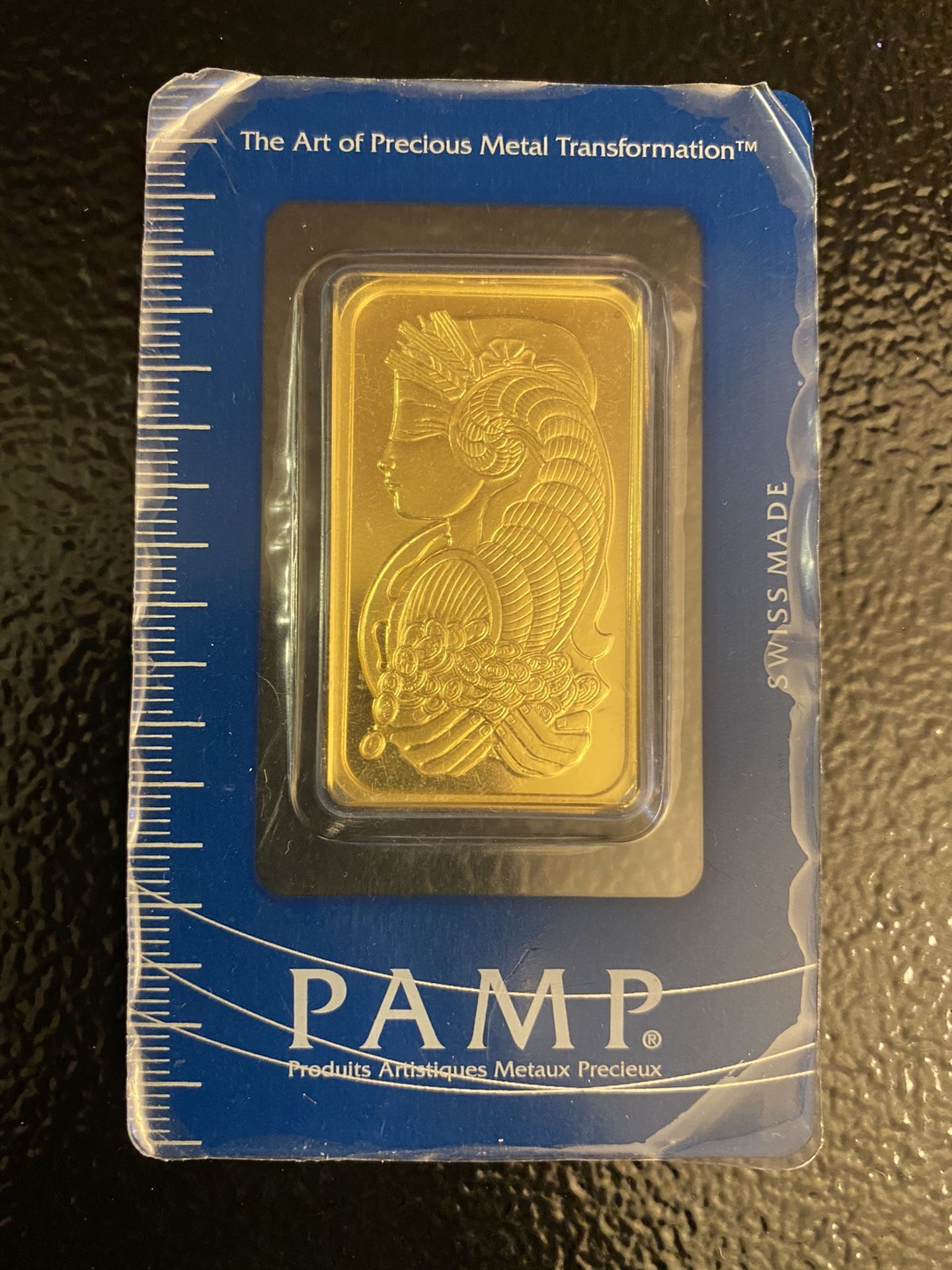 1oz Pamp Suisse Fine Gold one with 14k gold pendant wrapped
