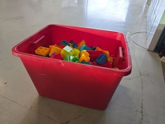 Bin Full of Mega Bolks Build Toys