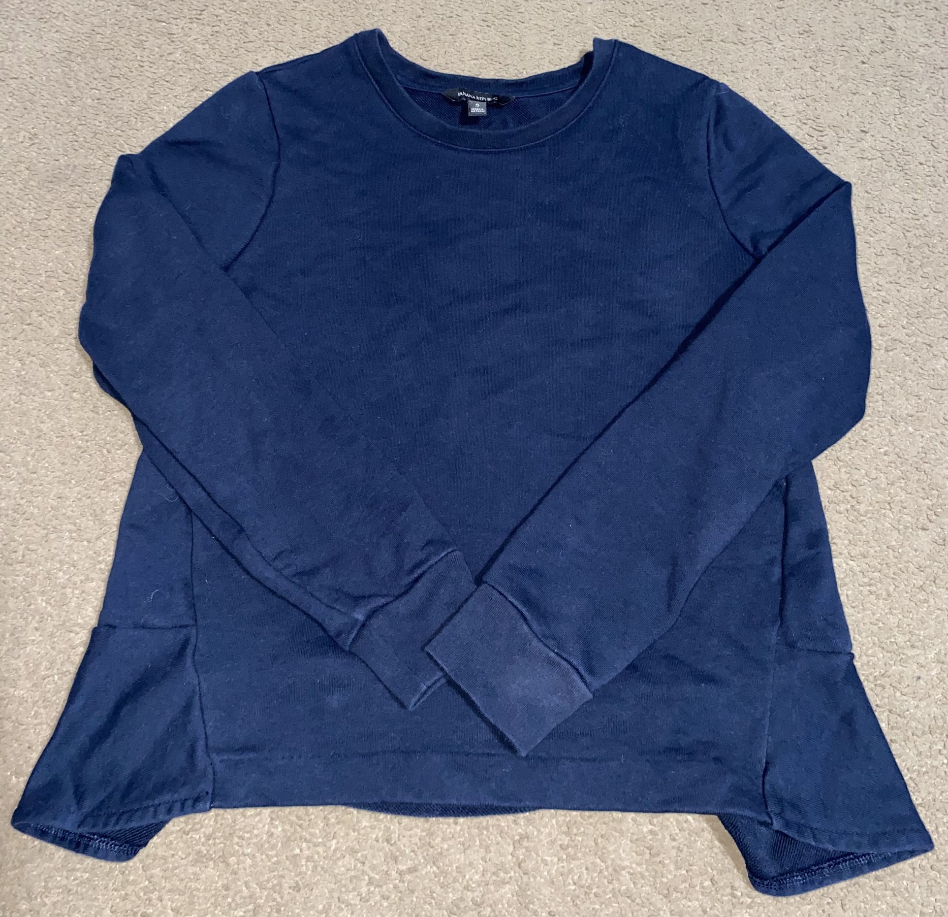 🔥 Banana Republic Navy Blue Long Sleeve Shirt Women’s Small – Size S