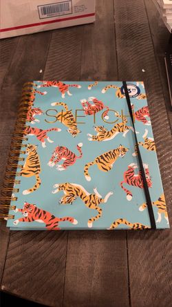 Tiger Print Spiral Sketchbook