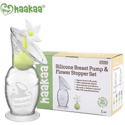Haakaa Breast Pump & Flower Stopper Set