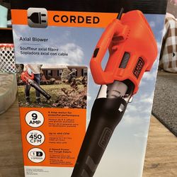 Black & Decker Nine Amp Corded Leaf Blower