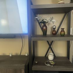 It’s like a bookshelf TV console you can have it all