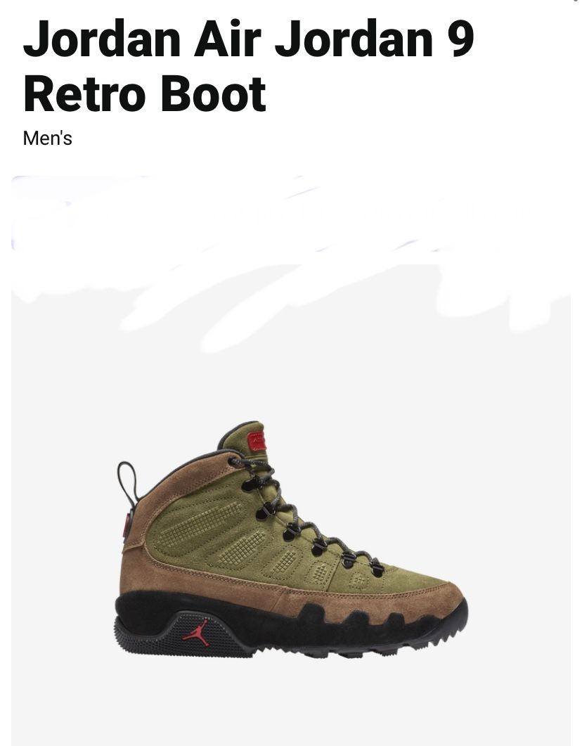 Air Jordan 9 Retro Boot Size 11