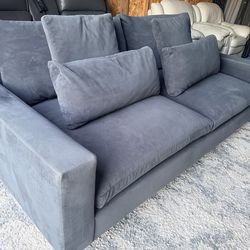 West Elm Midnight blue Couch 82"