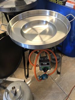 Comal y quemador y base para pollo y pescado y camarones