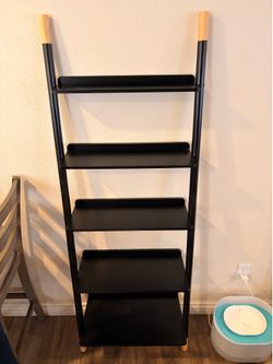 Black ladder shelf