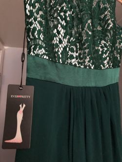 Green long dress