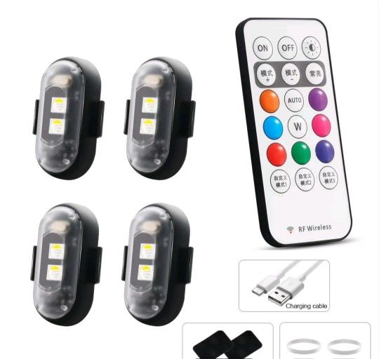 RGB Led Aircraft Strobe lights Motorcycle Lights LED
Flash Position Wireless Light Aircraft Airplane
Helicopter Warning Lights