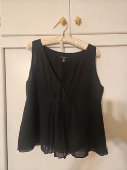 Kenneth Cole Black Sleeveless Blouse