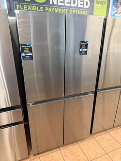 Samsung 23 cu. ft. Counter Depth 4-Door French Door Refrigerator with Beverage Center