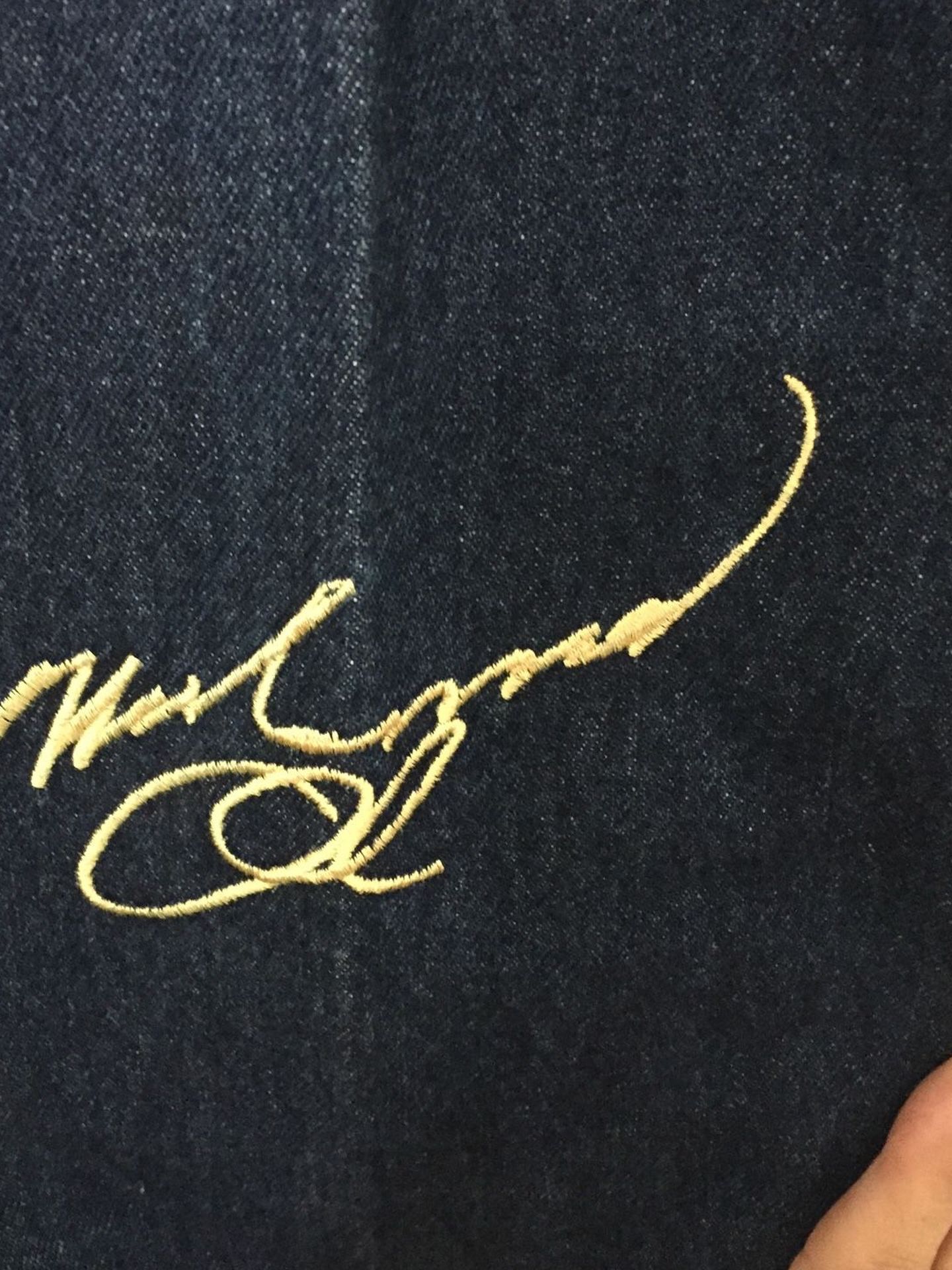 Bright blue jean large size jacket for Ali Boxer Fans