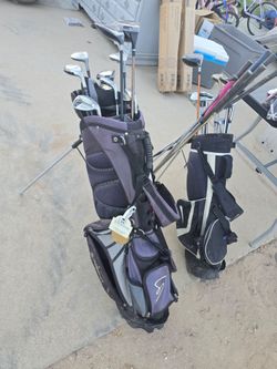 Nicholaus golf bag, driver, and set