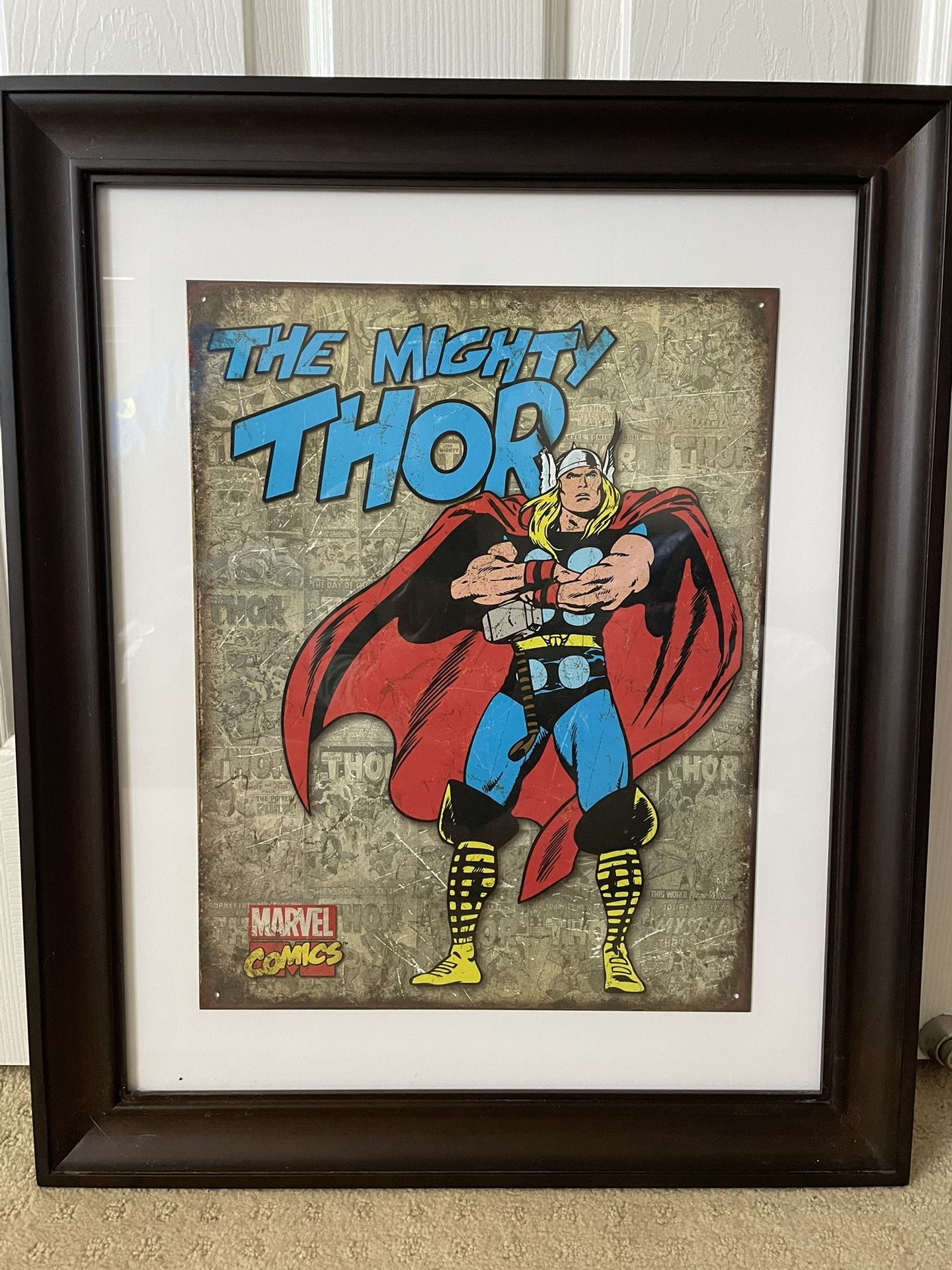 Framed Marvel Avengers Posters- Set Of 3 - Thor, Captain America, Iron Man