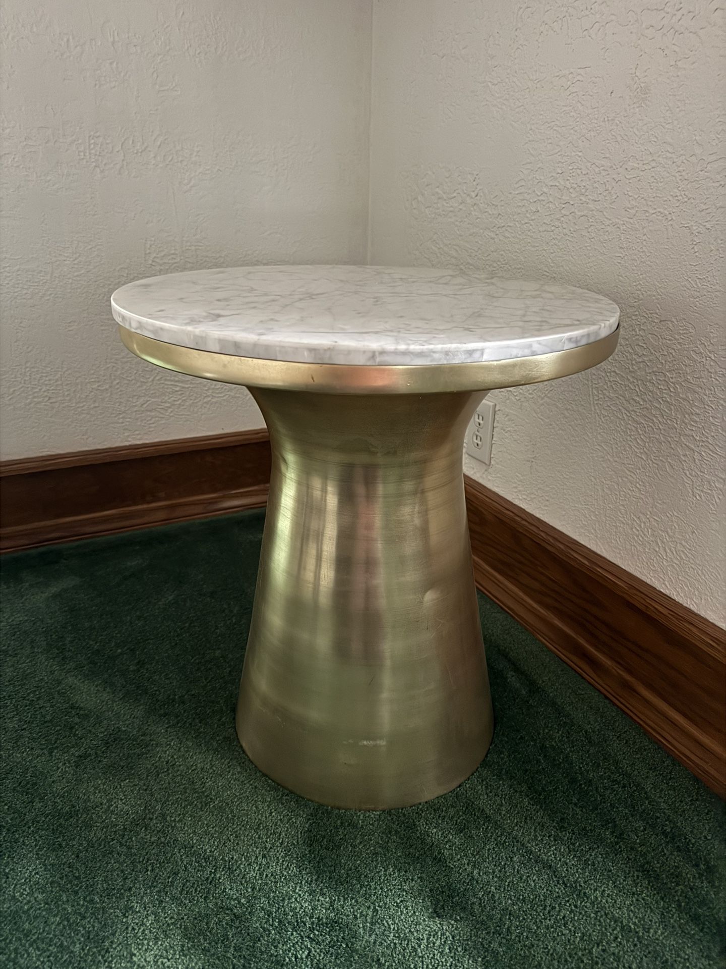 West Elm Marble Pedestal Side Table