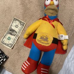 The Simpson’s Homer Simpson Doll Plush Wrestler Lucha Liber