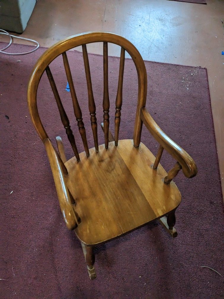 Child's Wooden Rocking Chair 