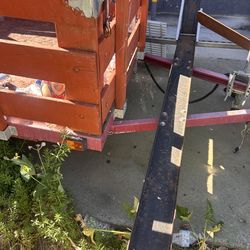 Harbor freight 4x8 folding utility trailer with dirt bike rail