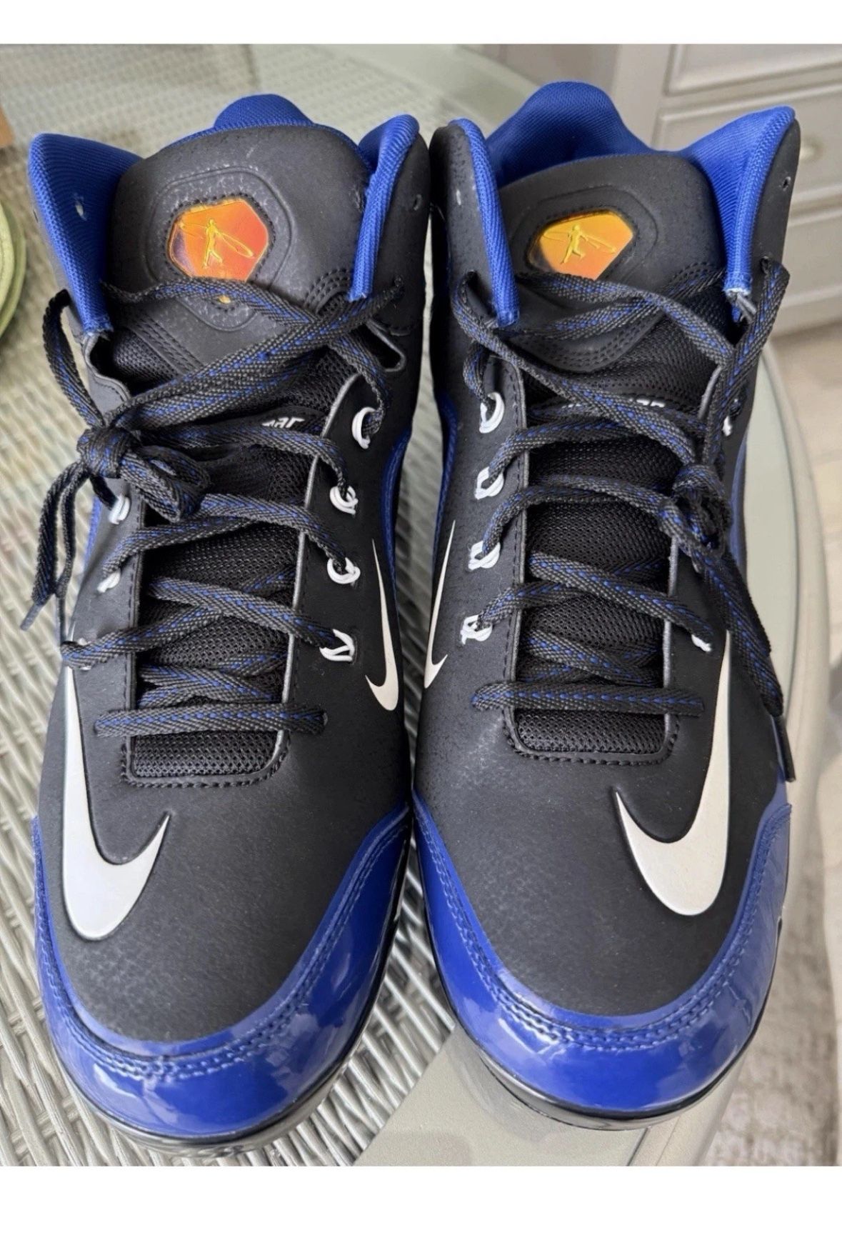 Nike Air Men's Sz 12 Swingman MVP 2 Baseball Metal Cleats 616258-014 Blue Black