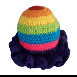 Rainbow Ruffle Hat