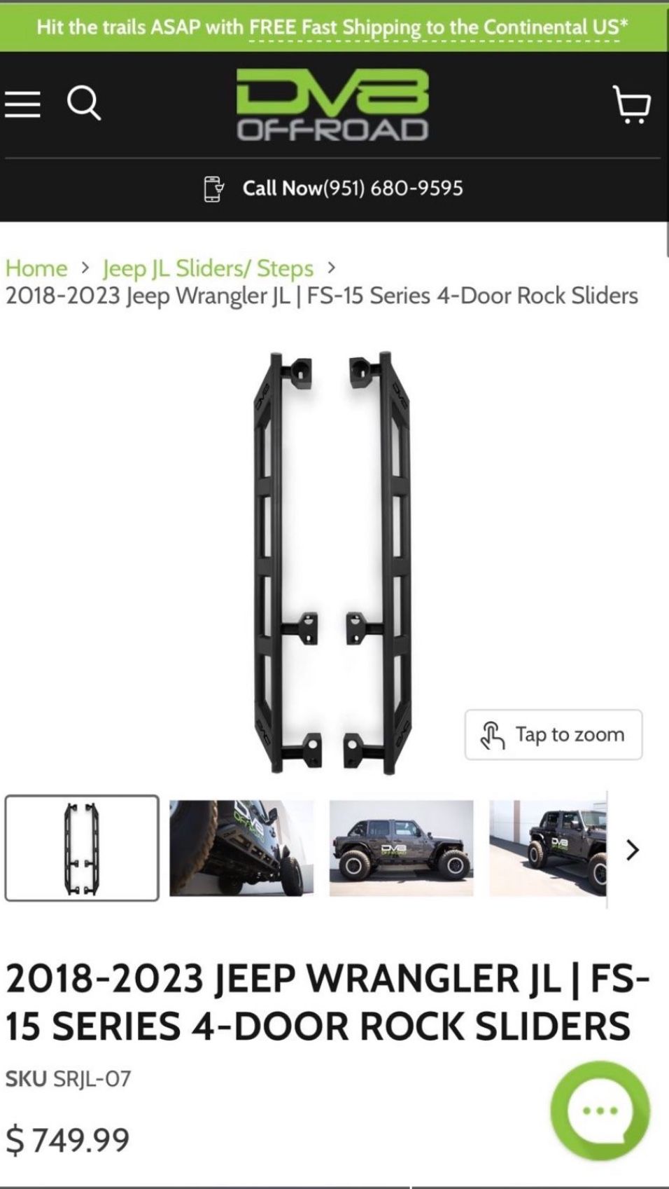 Jeep JL Rail Guards DV8