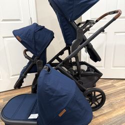 Like new Uppababy vista V2 double stroller and uppa baby V3 rumble seat