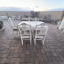 Antique Table With 5 Chairs 
