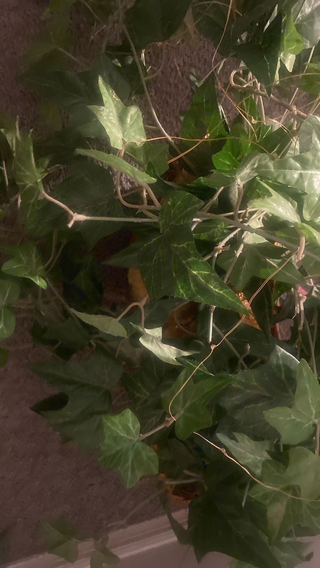 Approx. Two Feet Of Natural Looking Artificial Plants In Long Square Rattan Basket