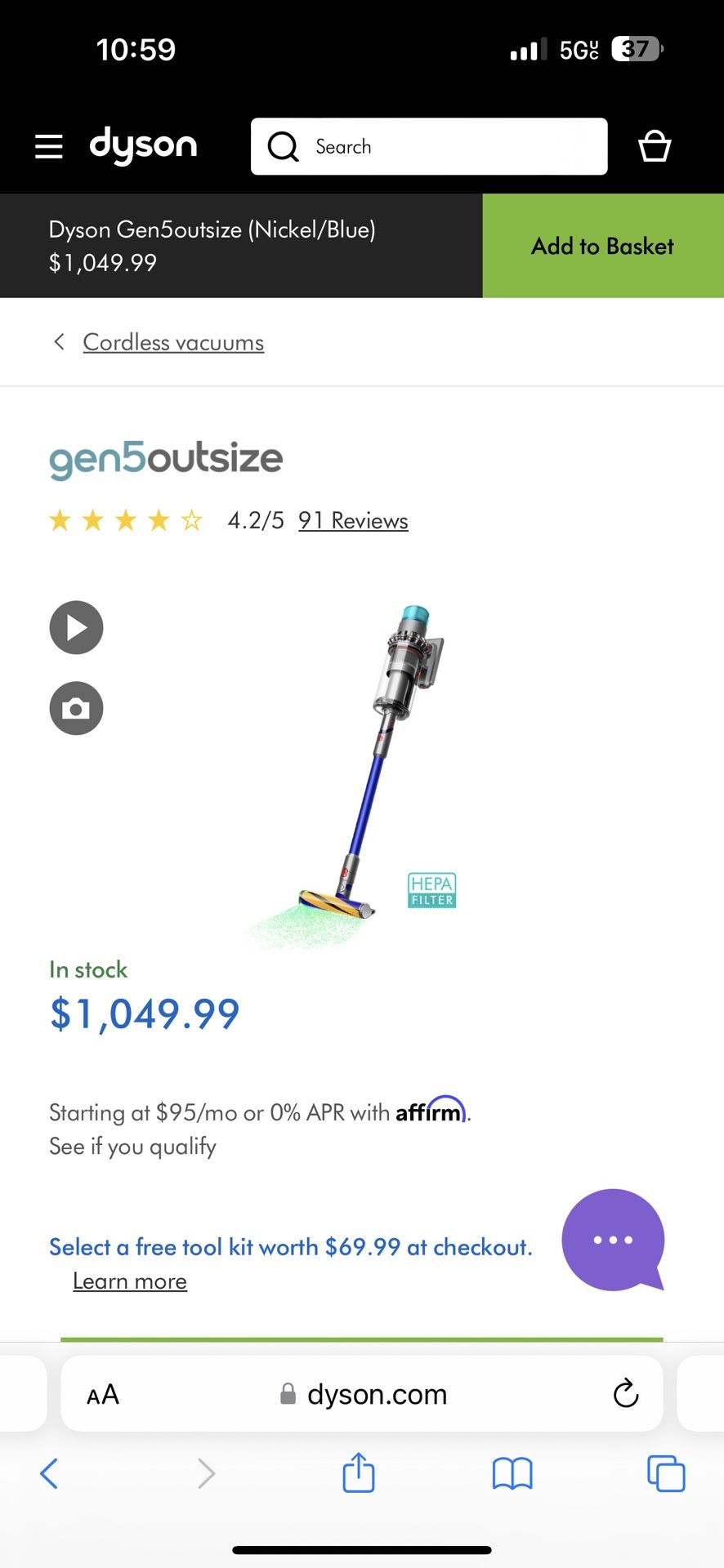 Brand New Gen 5 Outsize Vacuum