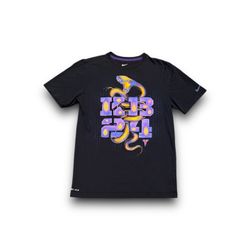 Nike Mens Black Kobe Bryant KB 24 Size Small Short Sleeve Black Mamba