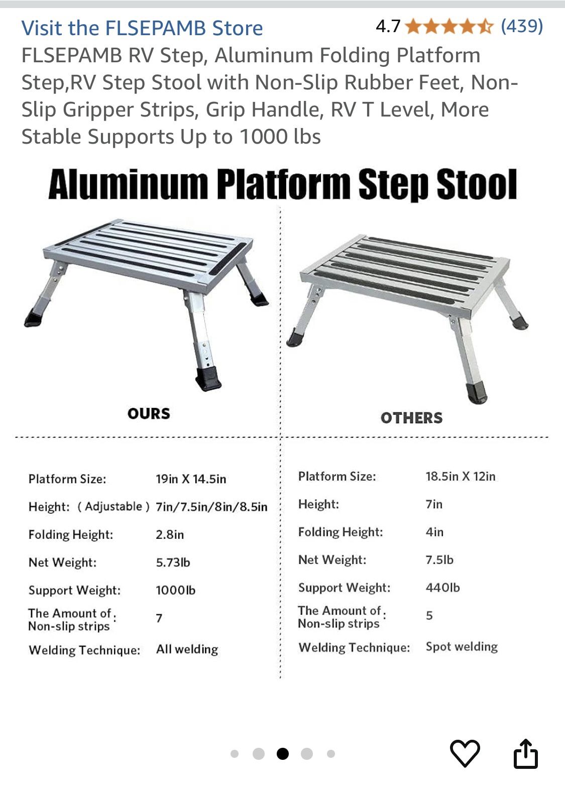 RV adjustable step