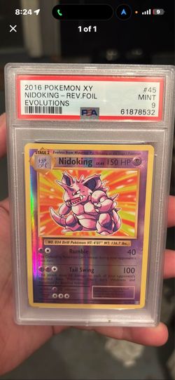 Nidoking Reverse Holo PSA Mint 9