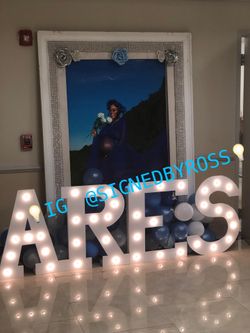 2D and 3D Marquee Numbers and Letters