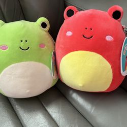Squishmallows Obu and Wendy 8” Frogs NEW