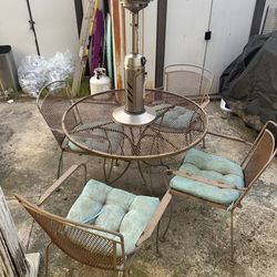 Iron patio set