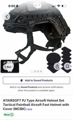 ATAIRSOFT PJ Type Tactical Airsoft Helmet Set